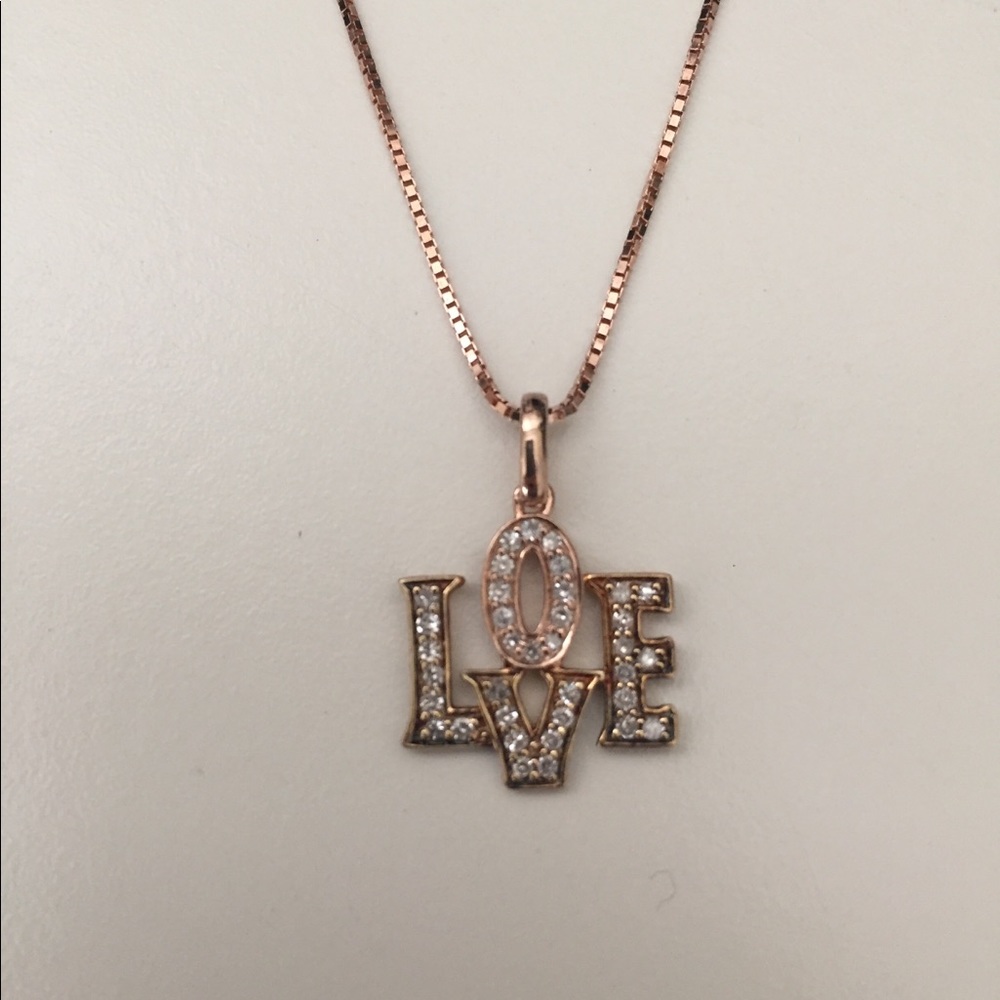 Love Pendant with Natural Diamonds
